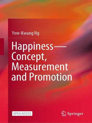 cover image of Happiness—Concept, Measurement and Promotion